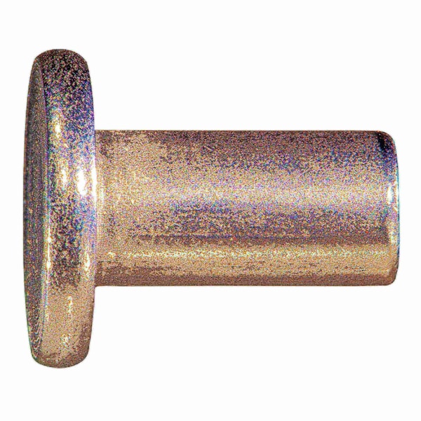Midwest Fastener Solid Rivet, Flat Head, 1/4 in Dia., 1/2 in L, Steel Body, 12 PK 932508 - main